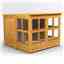 8 x 8 Premium Tongue and Groove Pent Potting Shed - Double Door - 16 Windows - 12mm Tongue and Groove Floor and Roof	