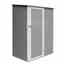 5 X 3 (1.43m X 0.89m) Single Door Metal Pent Shed - Light Grey