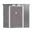 6 X 4 (2.01m X 1.21m) Double Door Metal Pent Shed - Light Grey