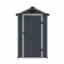 4 X 6 (1.34m X 1.92m) Single Door Apex Plastic Shed - Dark Grey