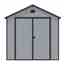 8 X 6 (2.42m X 1.92m) Double Door Apex Plastic Shed - Light Grey