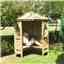 4 X 4 Pressure Treated Wooden Seat Corner Arbour