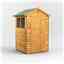 4 x 4 Overlap Apex Shed - Single Door - 2 Windows - 12mm Tongue and Groove Floor and Roof