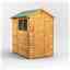 6 x 4 Overlap Apex Shed - Single Door - 2 Windows - 12mm Tongue and Groove Floor and Roof