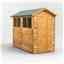 8 x 4 Overlap Apex Shed - Single Door - 4 Windows - 12mm Tongue and Groove Floor and Roof