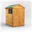 6 x 4 Overlap Apex Shed - Double Doors - 2 Windows - 12mm Tongue and Groove Floor and Roof