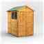 6 x 4 Overlap Apex Shed - Double Doors - 2 Windows - 12mm Tongue and Groove Floor and Roof