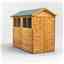  8 x 4 Overlap Apex Shed - Double Doors - 4 Windows - 12mm Tongue and Groove Floor and Roof