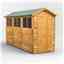 12 x 4 Overlap Apex Shed - Single Door -  6 Windows - 12mm Tongue and Groove Floor and Roof