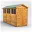 12 x 4 Overlap Apex Shed - Double Doors -  6 Windows - 12mm Tongue and Groove Floor and Roof