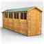 18 x 4 Overlap Apex Shed - Single Door -  8 Windows - 12mm Tongue and Groove Floor and Roof