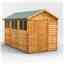 12 x 6 Overlap Apex Shed - Double Doors -  6 Windows - 12mm Tongue and Groove Floor and Roof