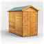 8 x 4 Overlap Apex Shed - Double Doors - 12mm Tongue and Groove Floor and Roof