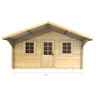 4m X 5m (13 X 16) Apex Log Cabin (2068) - Double Glazing + Single Door - 34mm Wall Thickness