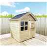 4 x 4 Isabelle Snug Den Wooden Playhouse with Apex Roof, Single Door And Window