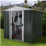 6ft 1 X  6ft 1  Apex Metal Shed With Free Anchor Kit (1.86m X 1.86m)