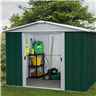 7ft 5 X  6ft 10 Apex Metal Shed With Free Anchor Kit (2.26m X 2.07m)