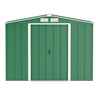 OOS - AWAITING RETURN TO STOCK DATE - 8 X 6 Value Apex Metal Shed - Green (2.62m X 1.82m)