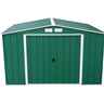 OOS - AWAITING RETURN TO STOCK DATE - 10 X 8 Value Apex Metal Shed - Green (3.22m X 2.42m)