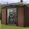 9ft 4 X 7ft 5 Woodgrain Metal Shed (2.85m X 2.26m)