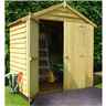 4 X 6 - Overlap Pressure Treated - Apex Garden Shed - Windowless - Double Doors