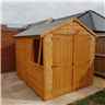 8 x 6 (2.38m x 1.78m) - Tongue And Groove - Apex Garden Shed / Workshop - 1 Window - Double Doors