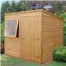 7 X 7 - Tongue And Groove - Pent Garden Shed / Workshop - 1 Opening Window - Single Door