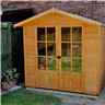 7 x 5 Summerhouse + Fully Glazed Double Doors (12mm Tongue And Groove Floor)