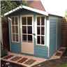 7 X 7 - Premier Wooden Summerhouse - Single Door - 12mm T&g Walls - Floor - Roof