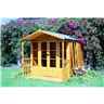 7ft X 7ft Summerhouse + Fully Glazed Double Doors (12mm Tongue And Groove Floor)