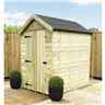 5 x 5 Windowless Pressure Treated Tongue And Groove Apex Shed With Single Door - 12mm Tongue and Groove Walls, Floor and Roof 