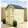 5 X 5 Windowless Pressure Treated Tongue And Groove Apex Shed With Single Door - 12mm Tongue And Groove Walls, Floor And Roof