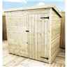 6 X 5 Windowless Pressure Treated Tongue And Groove Pent Shed With Single Door (please Select Left Or Right Door)