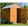 7 X 5 - Overlap Dip Treated - Apex Garden Shed - 4 Windows - Double Doors