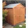 6 X 6 - Overlap Dip Treated - Apex Garden Shed - Windowless - Double Doors