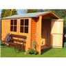 10 x 7 (2.97m x 2.04m) - Overlap Dip Treated - Apex Garden Shed - 2 Opening Windows - Double Doors