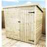 5 X 3 Windowless Pressure Treated Tongue And Groove Pent Shed With Single Door (please Select Left Or Right Door)