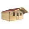 4m X 5m (13 X 16) Apex Log Cabin (2068) - Double Glazing + Single Door - 44mm Wall Thickness