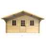 4m X 5m (13 X 16) Apex Log Cabin (2068) - Double Glazing + Single Door - 70mm Wall Thickness