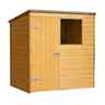 6 X 4 (1.8m X 1.3m) Shiplap Wooden Pent Shed With Single Door And 1 Window