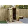 4ft X 3ft (1.3m X 0.9m) Pressure Treated Overlap Apex Wooden Garden Shed With Single Door - Modular