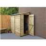 6ft X 3ft (1.8m X 1.1m) Windowless Pressure Treated Overlap Pent Shed With Single Side Door - Modular - Core