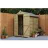 6ft X 4ft (1.3m X 1.8m) Overlap Pressure Treated Apex Shed With Single Door And Windowless - Modular (core)