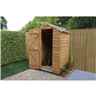 3 x 4 (0.9m x 1.3m) Windowless Overlap Apex Shed With Single Door - Modular - Core