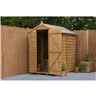 6 X 4 Overlap Apex Wooden Garden Security Shed Windowless (1.8m X 1.3m) - Modular - Core