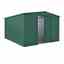 OOS - BACK FEBRUARY 2022 - 10 X 12 Premier Easyfix – Apex – Metal Shed - Heritage Green (3.07m X 3.71m)