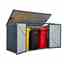 7 X 3 Premier Easyfix – Pent – Triple Bin Store -Anthracite Grey (2.36m X 1.01m)